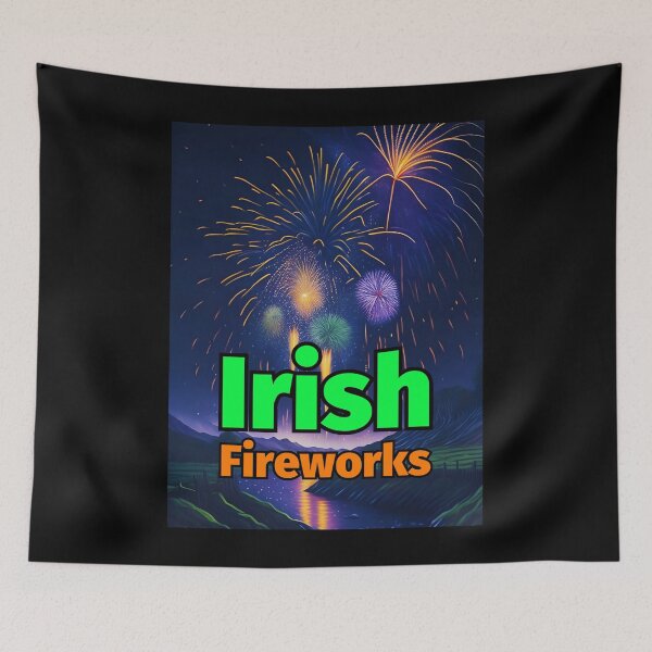 Item preview, Irish Fireworks Pastel Painting River Mountains designed and sold by IrishPOD.