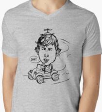 Rude Man Who Shushes, Please Call T-Shirt mit V-Ausschnitt