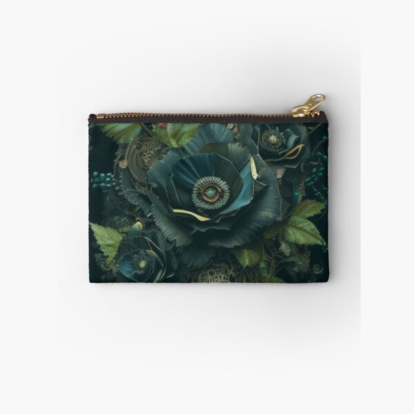 Item preview, Green Gothic Steampunk Flower Wicked Deviant Flower Pattern Collage By Brandon Cable  designed and sold by BrandonArtWorld.