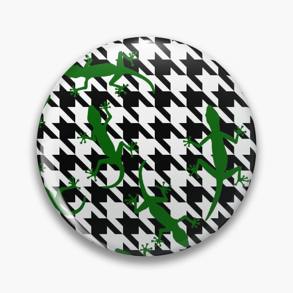 Item preview, gecko print houndstooth plaid  designed and sold by Gossip Rag.