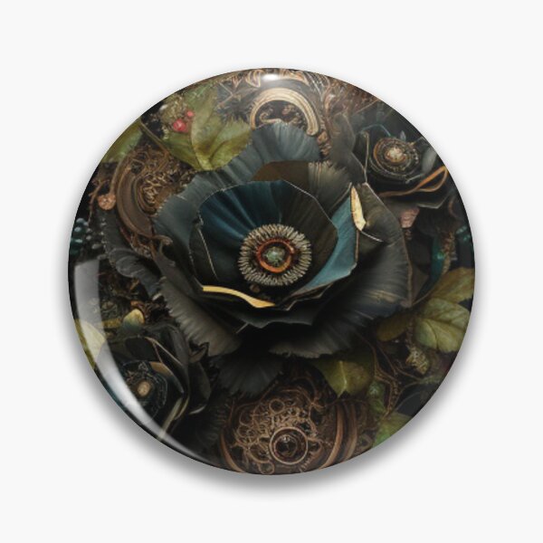 Item preview, Gothic Wicked Deviant Steampunk Art Flower Collage By Brandon Cable designed and sold by BrandonArtWorld.