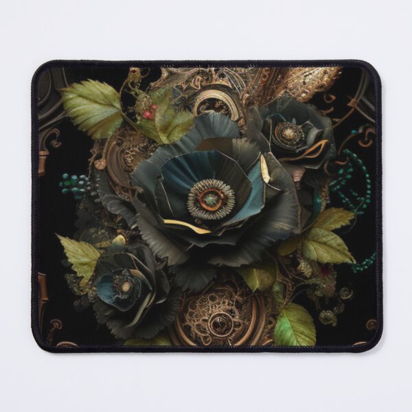 Item preview, Gothic Wicked Deviant Steampunk Art Flower Collage By Brandon Cable designed and sold by BrandonArtWorld.