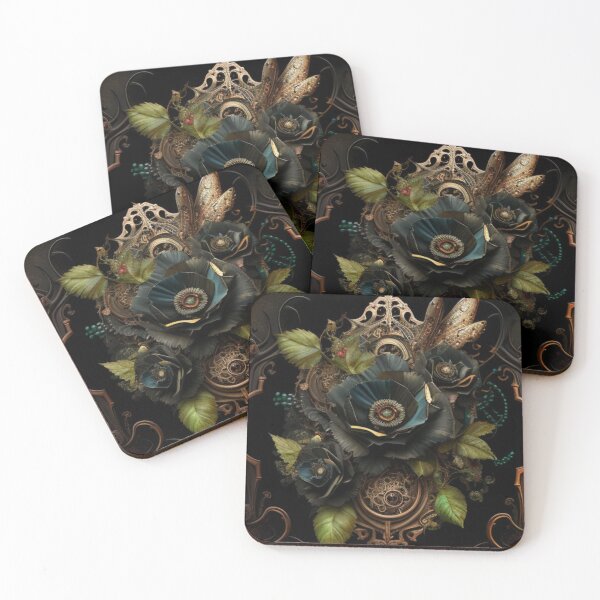 Item preview, Gothic Wicked Deviant Steampunk Art Flower Collage By Brandon Cable designed and sold by BrandonArtWorld.