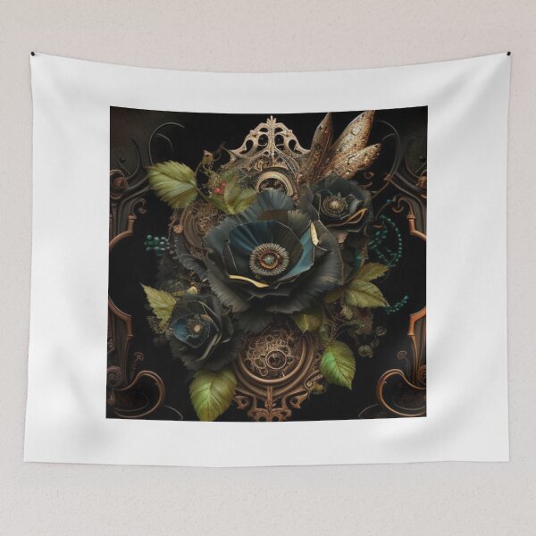 Item preview, Gothic Wicked Deviant Steampunk Art Flower Collage By Brandon Cable designed and sold by BrandonArtWorld.