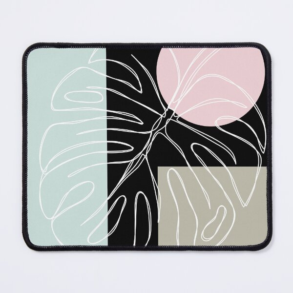 Item preview, Tropical Monstera leaf on pastel shapes designed and sold by EricaHarwig.