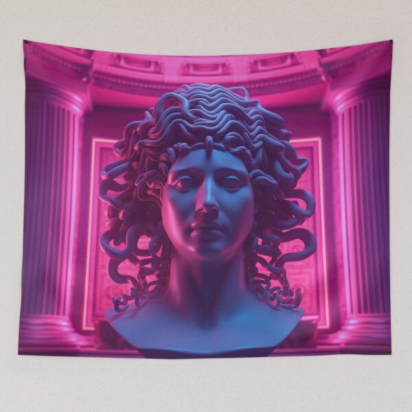 Item preview, Synthwave Sirens: A Vaporwave Encounter with Medusa designed and sold by Mullet Monkey.