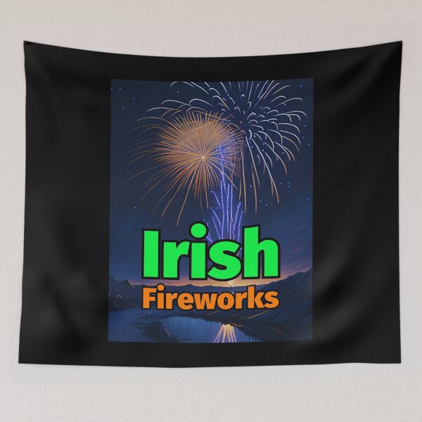 Item preview, Irish Fireworks Pastel Painting Water Mountains designed and sold by IrishPOD.