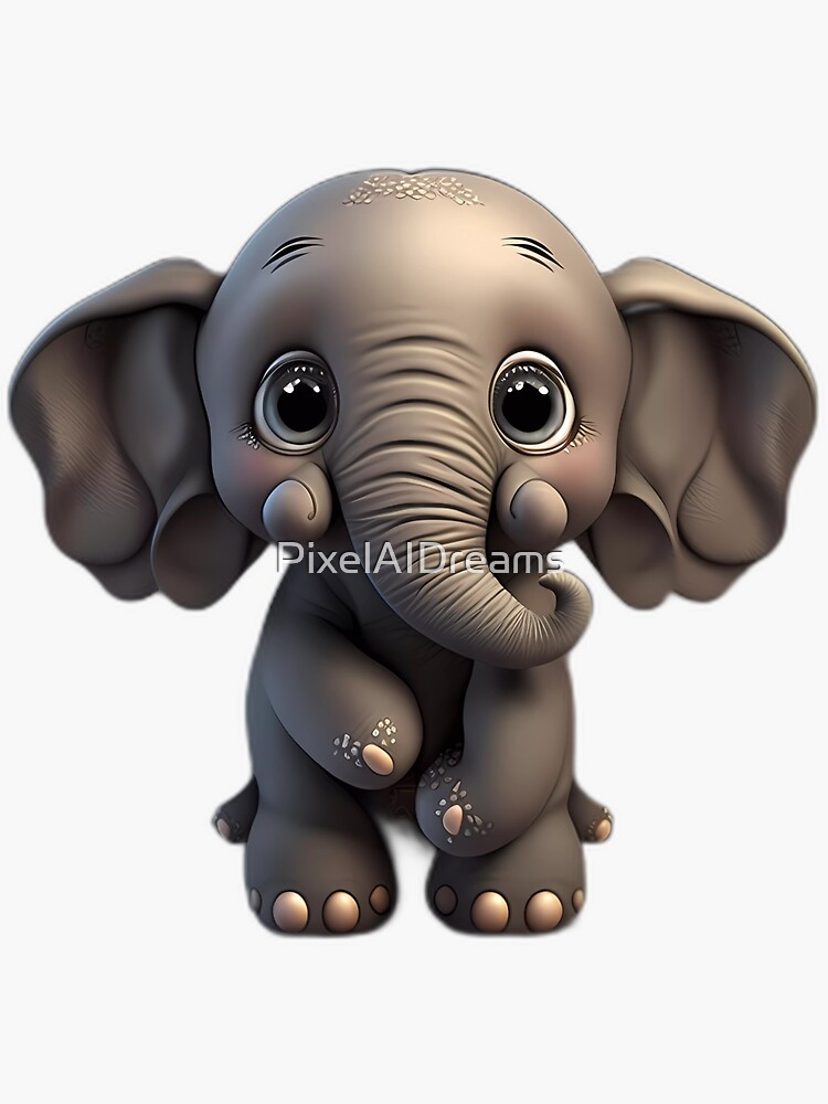 Adorable Baby Elephant with a Unique Appearance