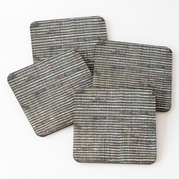 Item preview, Handwoven Fabric- White Stripes designed and sold by woolydevdev.