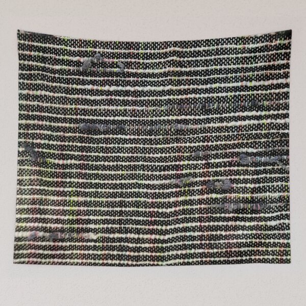 Item preview, Handwoven Fabric- White Stripes designed and sold by woolydevdev.