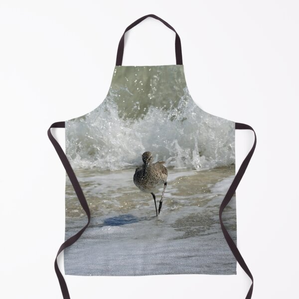 Item preview, Run Away! : Sandpiper (Willet) running from wave coming in designed and sold by CommandoCrane.