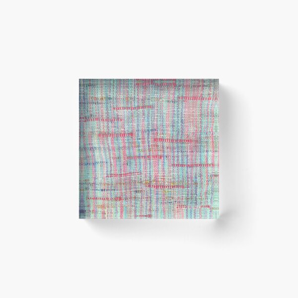 Item preview, Handwoven Fabric- melted popsicle designed and sold by woolydevdev.
