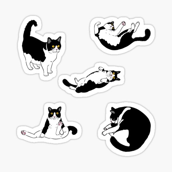 Feline and Canine Stickers by Fursona Pins