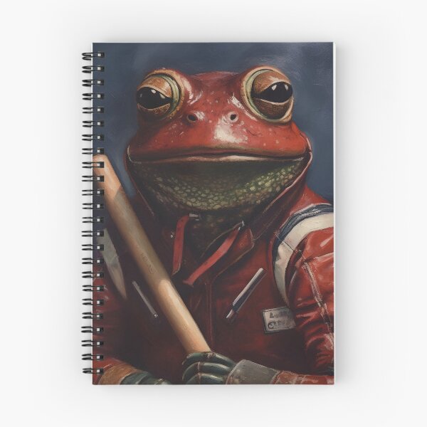 Item preview, Red frog in baseball outfit designed and sold by Louis-MDK.