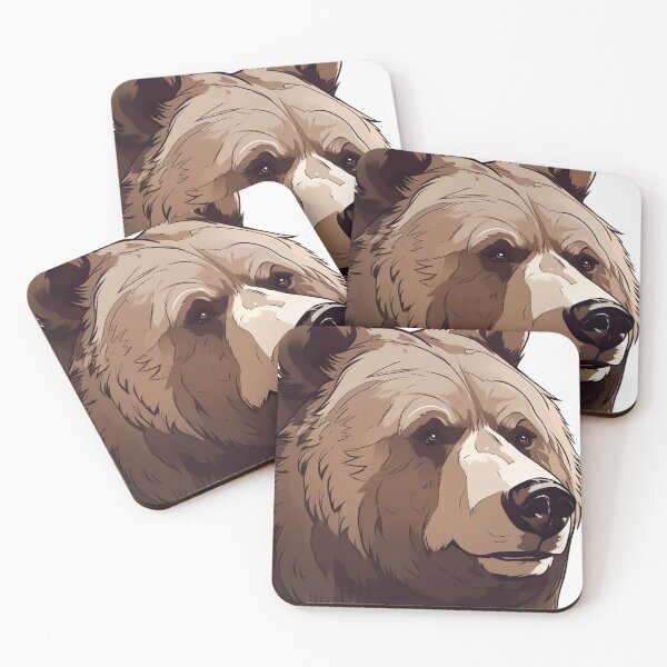 Artikelvorschau, Alpha Animal Fierce Grizzly Bear - Anime Wallpaper entworfen und verkauft von KAIGAME Art.