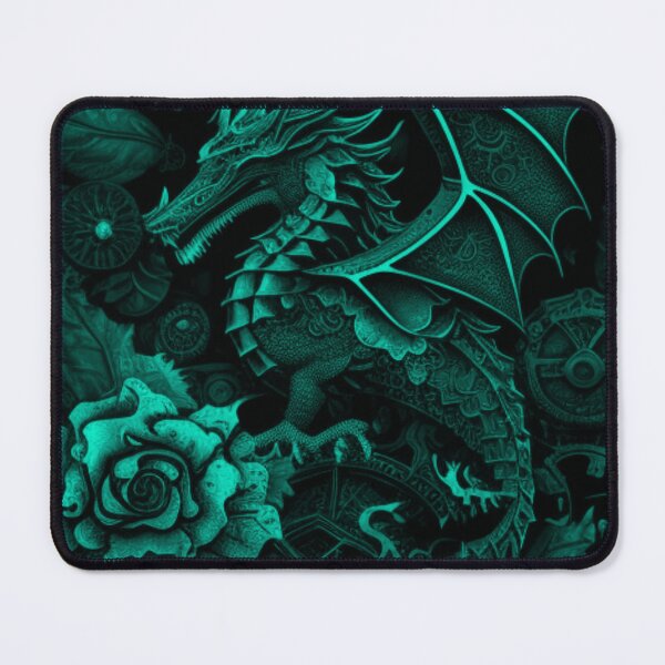 Item preview, Blue tint Dragon Flower Collage Gothic Steampunk Art By Brandon Cable designed and sold by BrandonArtWorld.