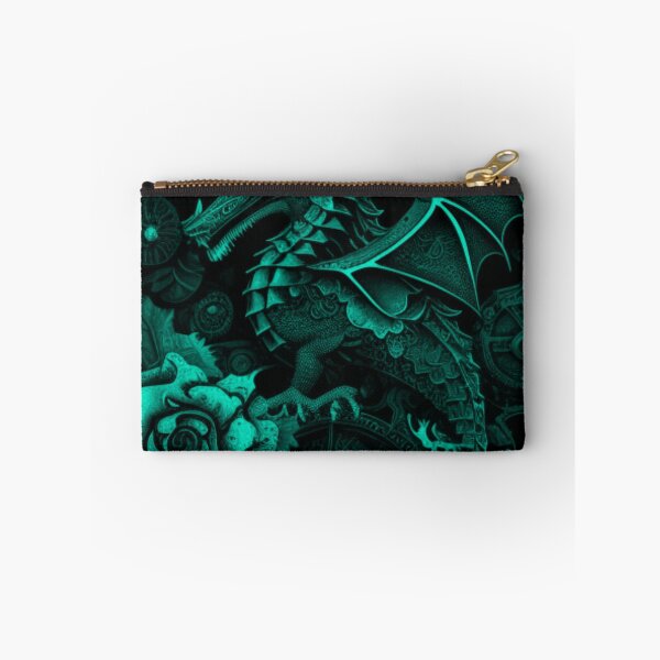 Item preview, Blue tint Dragon Flower Collage Gothic Steampunk Art By Brandon Cable designed and sold by BrandonArtWorld.