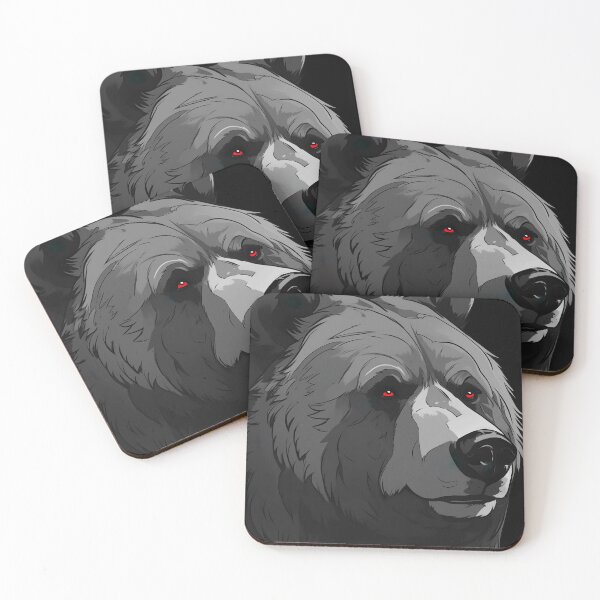 Artikelvorschau, Alpha Animal Fierce Grizzly Bear - Anime Wallpaper entworfen und verkauft von KAIGAME Art.
