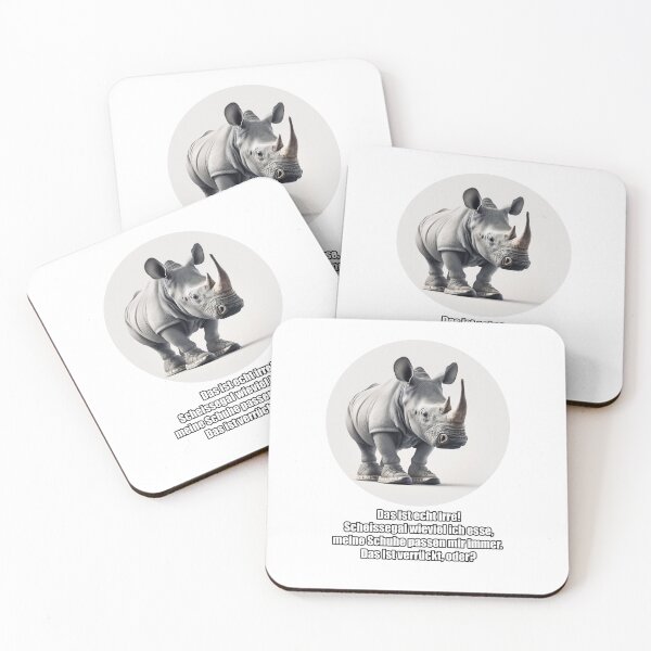 Item preview, Rhinoceros (rhinoceros) with sneakers German designed and sold by hhh-art.