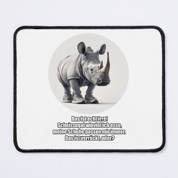 Item preview, Rhinoceros (rhinoceros) with sneakers German designed and sold by hhh-art.