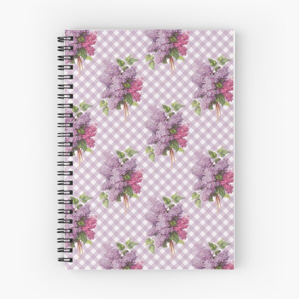 Item preview, Vintage Lilacs Summer Floral Gingham Pattern designed and sold by Secondhand-Rose.