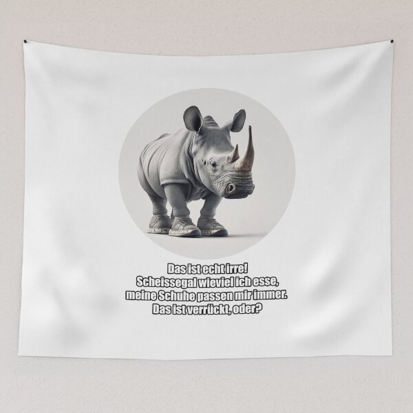 Item preview, Rhinoceros (rhinoceros) with sneakers German designed and sold by hhh-art.