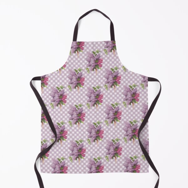 Item preview, Vintage Lilacs Summer Floral Gingham Pattern designed and sold by Secondhand-Rose.