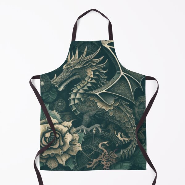 Item preview, Matte Dark Dragon Gothic Steampunk Flower Collage By Brandon Cable designed and sold by BrandonArtWorld.
