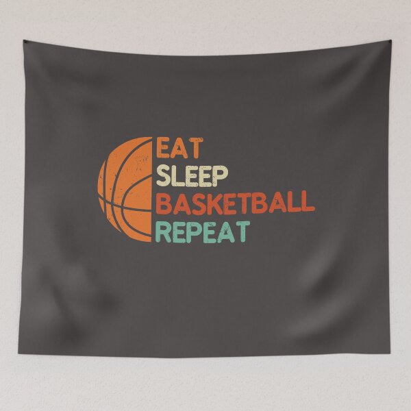 Item preview, Eat Sleep Basketball Repeat Retro Vintage designed and sold by Colorful Designs.