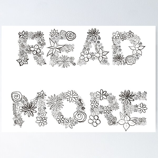 Item preview, “Read More” Floral Lettering designed and sold by 9racereads.