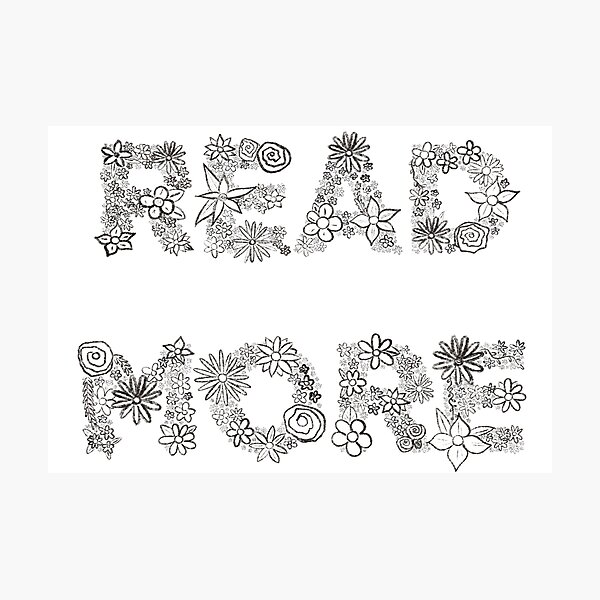 Item preview, “Read More” Floral Lettering designed and sold by 9racereads.