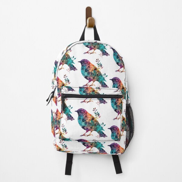 Artikelvorschau, Ein Vogel mit einem böhmischen Blatt lebendiges Aquarell - Boho Animals entworfen und verkauft von GVRDesign.