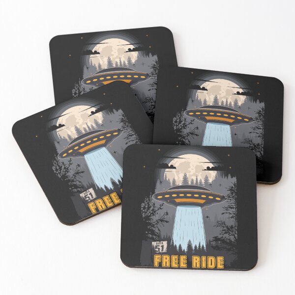 Item preview, Funny UFO quote Free ride designed and sold by HomeCoquette.