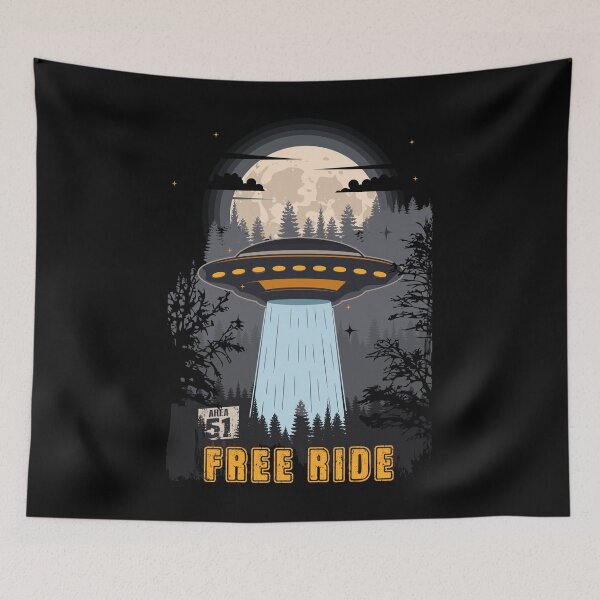Item preview, Funny UFO quote Free ride designed and sold by HomeCoquette.
