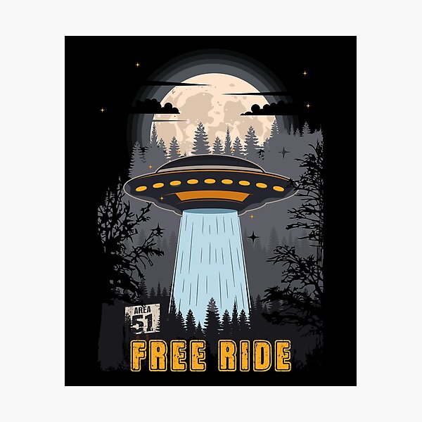Item preview, Funny UFO quote Free ride designed and sold by HomeCoquette.