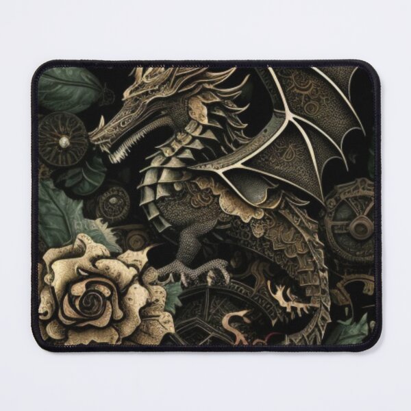 Item preview, Gothic Steampunk Deviant Dragon Flower Collage By Brandon Cable designed and sold by BrandonArtWorld.