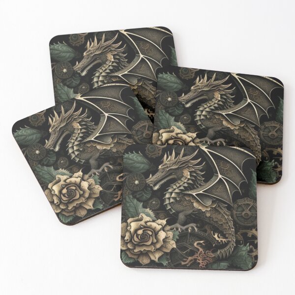Item preview, Gothic Steampunk Deviant Dragon Flower Collage By Brandon Cable designed and sold by BrandonArtWorld.