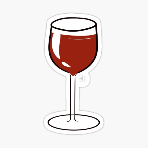 "‘Red Wine’ Sticker” Sticker for Sale by Bethany-Rachel | Redbubble