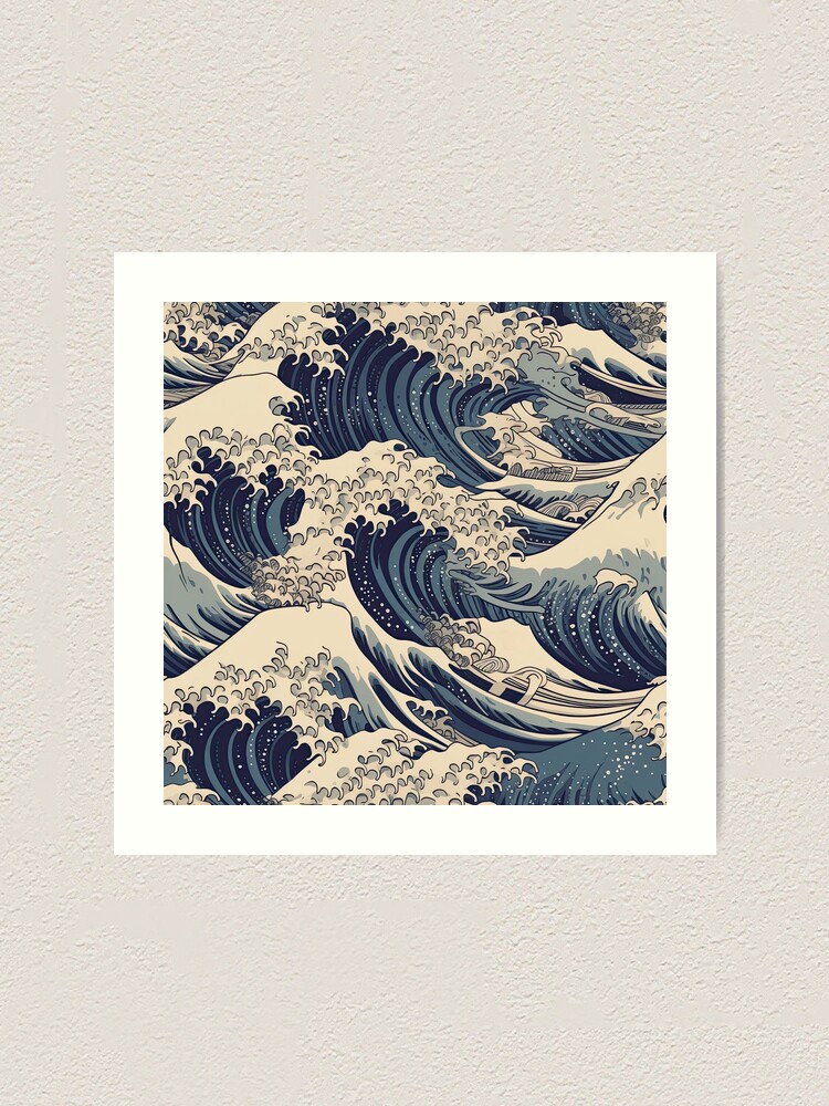 Art Print Hokusai - The Great Wave of Kanagawa - 100 x 50 cm