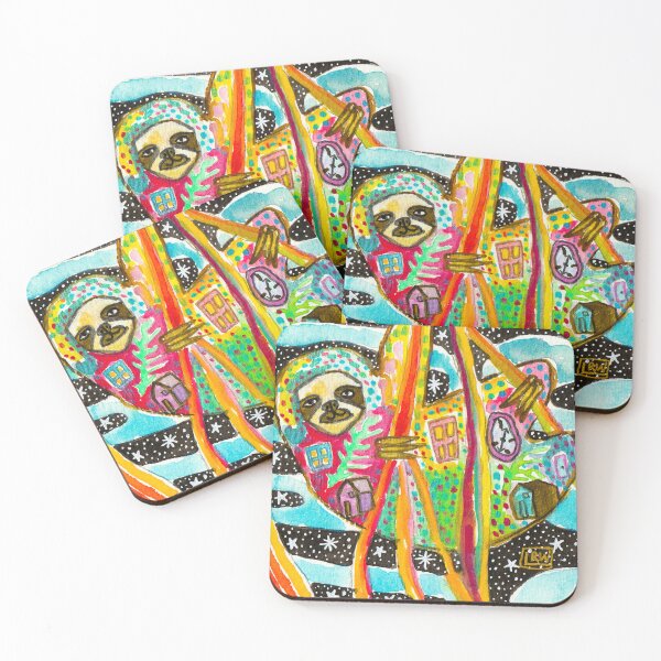 Item preview, COSMIC RAINBOW SLOTH designed and sold by Magicpoodleland.
