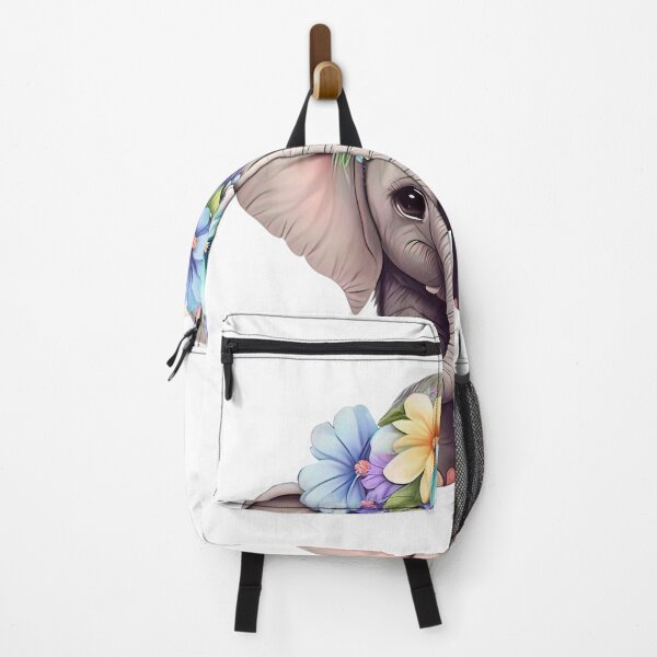 Item preview, Cute Elephant With Flowers designed and sold by Fine-Spot.