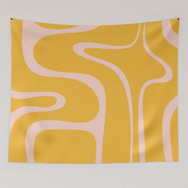 Item preview, Copacetic Retro Abstract Pattern in Blush Pink and Mustard Orange designed and sold by kierkegaard.