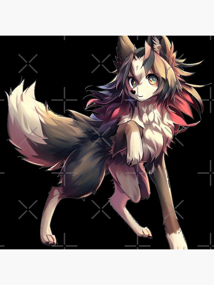 Anime Wolf With A Girl Among The White Wolves Background, Cute Wolf Anime  Picture, Wolf, Animal Background Image And Wallpaper for Free Download