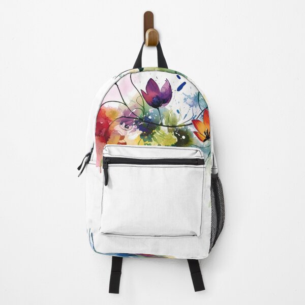 Item preview, watercolor colorful flower horizontal or vertical border  designed and sold by Blaché Designs.