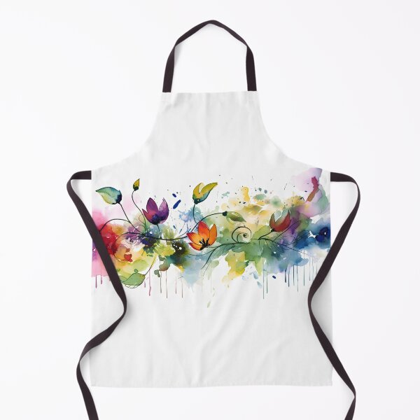 Item preview, watercolor colorful flower horizontal or vertical border  designed and sold by Blaché Designs.