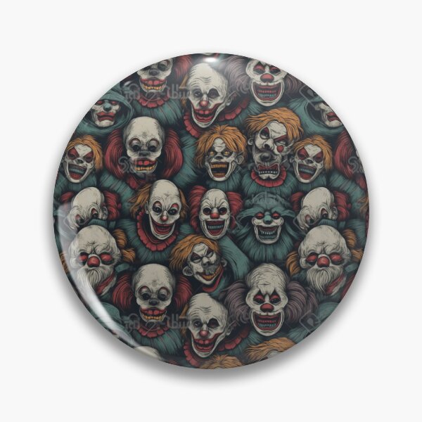 Item preview, Evil Clowns - Scary Evil Clowns Pattern designed and sold by Reimagining  Images.