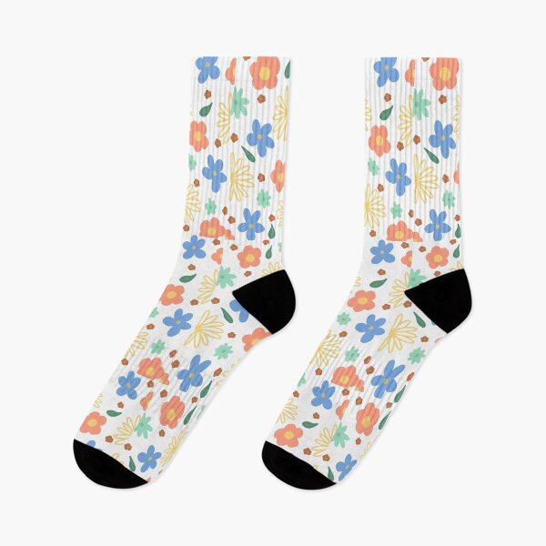Item preview, Blue, Yellow and Red Cute Flower Print designed and sold by MagicallyStagey.