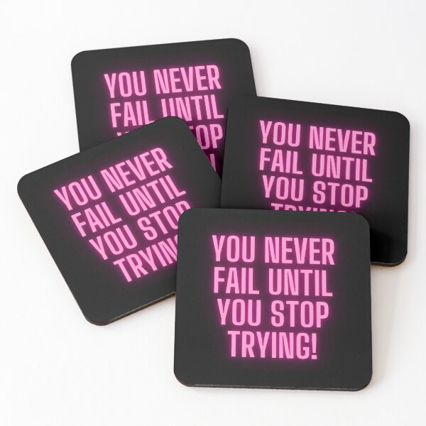Item preview, You never fail until you stop trying. designed and sold by Carmillai.