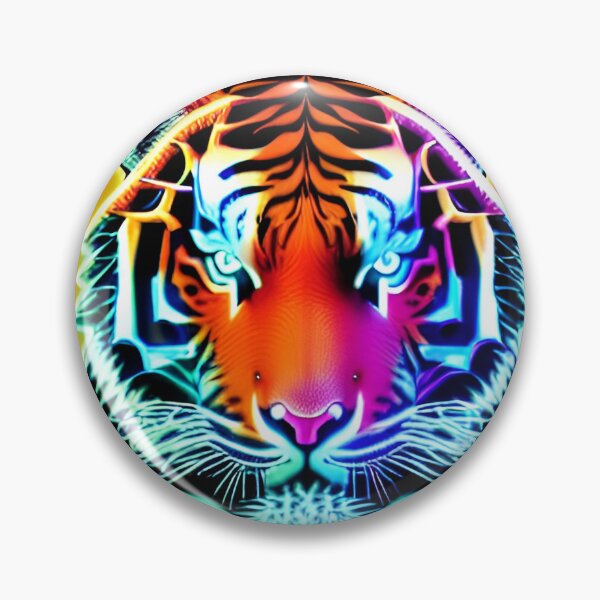 Item preview, Trippy Psychedelic Neon Tigers 10 designed and sold by Benito Del Ray.