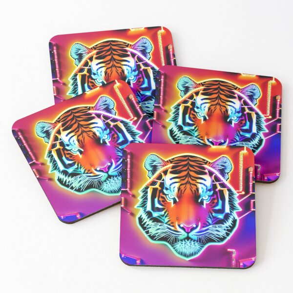 Item preview, Trippy Psychedelic Neon Tigers 10 designed and sold by Benito Del Ray.